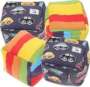 BIUDECO 4pcs Small Bean Bags for Tossing Outdoor Game for Fun Family Activities Hand Eye Coordination Portable Play for Parties Picnics and Campgrounds