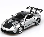 1/36 Scale Porsche 911 GT3 Diecast Car Models,Pull Back Vehicles Porsche 911 Toy Car,Cars Gifts for Boys Girls （Silver）