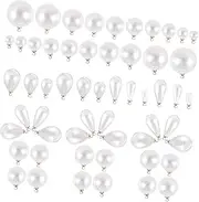 [TEHAUX] Diy Necklace Charms Jewelry Making Charms Pearl Pendants Necklace Diy Pendants Set