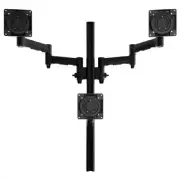Atdec AWMS-3-TH467 Triple Monitor "Stack" Desk Mount and Grommet Clamp Desk