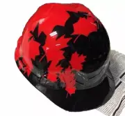 NEW MSA Type I Protective Safety Hat Helmet MEDIUM V-Guard Fast Trac Maple Leaf