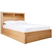 [Sleeping Giant] Clemence Gas Lift Storage Bed & Drawers & Bookend