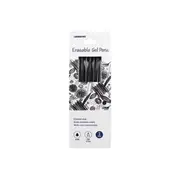 J.Burrows Erasable Gel Pens 0.7mm Black 3 Pack