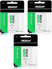 Reach Mint Waxed Floss, 200 Yd (Pack of 3)