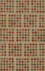 All-Over Flat Weave Geometric Kilim Indian Area Rug 5x8 Reversible Carpet