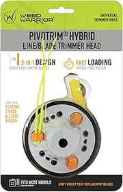 Pivotrim Rino Tuff Universal Hybrid String and Bladed Trimmer Head Replacement,Black