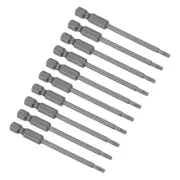 10pcs T10 Magnetic Torx Screwdriver Bit 75mm Long Magnet 6 Point Tamper Proof