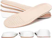 [Generic] Height Increase Insole 1.5cm / 2.5cm / 3.5cm Breathable High Full Shoe Insoles Shoe Inserts Cushion Pads Lift Kits Elevator Insoles for Men Women (White, 3.5CM)
