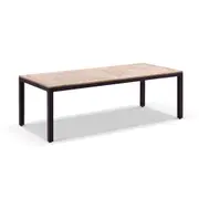 Sahara 8 Rectangle Outdoor Teak Timber and Wicker Dining Table - Outdoor Tables