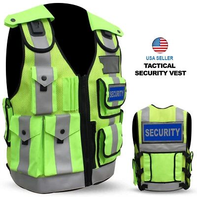 High-Visibility Reflective Security Vest Premium Safety Gear for UAS Drone Pilot