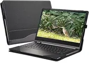 Laptop Cover Compatible with Lenovo IdeaPad Flex 5 14ALC7 14IAU7 14ABR8 14AHP9 14IRH9 14IRU9 14IRU8 14Q8X9 14 Inch Case Protective Device Sleeve PU Lenther Notebook Pouch (Black)