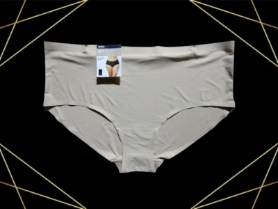 An ANKO Satin Feel Material, Black Full Brief, Size 18