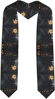 [SKKNT] Halloween Goth Print Graduation Shawl Stole For Academic Commencements Honor Sash Congratulations Gift