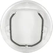 SEWOART Transparent Pet Entry and Exit Door Safe Cat Door with Four Access Options Durable Material Quiet Brush Design for Cats and Kittens White Pet Supplies