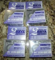 New Old Stock - Qty 8 2120 QIC-80 QIC80 120MB / 250MB Formatted Data Cartridges