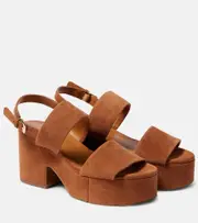 [Clergerie] Clergerie Cora4 suede platform sandals AU 9.5 brown