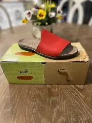 NAOT Women's Sandals size 37 or 6.5 US SKYLAR Kiss Red Leather
