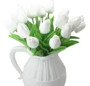 Artificial Tulips 10 Heads Mini Real Touch Artificial Flowers Fake Tulip for ...