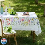 ARTABLE Rectangle Summer Tablecloth Printed Yellow Flower Vintage Summer Flor