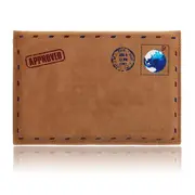 Universal Envelope Style Earth Stamp Leather Case For Macbook 12 Inch