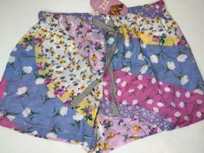 NEW WITH TAGS LADIES PETER ALEXANDER PATCHWORK FLORAL PYJAMA SHORTS SIZE XS