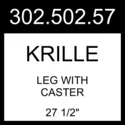 IKEA KRILLE Leg With Caster White 27 1/2" 302.502.57