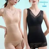 在飛比找momo購物網優惠-【Porabella】連身塑身衣 美體衣 產後束身衣 束腹束