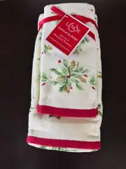 Lenox Set of 4 Holiday Towels 2 Hand & 2 Fingertip