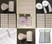 White Hook & Loop Sticky Self Adhesive Coins Squares Rectangles Art Craft Dots