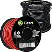 16 Gauge Wire (100ft Each - Black/Red) Copper Clad Aluminum CCA - Primary Automotive Power/Ground for Battery Cable, Car Audio, Trailer Harness, Electrical - 200 Feet Total 16ga AWG Wire