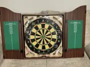 Proper Twelve Irish Whiskey Pub Dart board set New Wood Case Is Over 20lbs