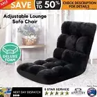 Lounge Sofa Bed Floor Recliner Futon Couch Folding Chair Cushion Black Seat