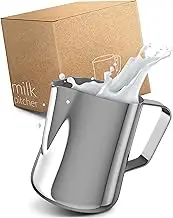 Lambda Coffee Milk Jug Large 900 ml for Barista Stainless Steel I Barista Accessories for Portafilter and Fully Automatic Milk Jug I Milk Foam Jug for Frothing Milk