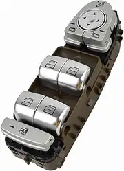 Power Master Window Control Switch Button Console for Mercedes for Benz C Class W205 S205 X253 C200 C300 C350 C63 for AMG 2059056811 Switches and relays(Brown)