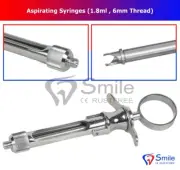 German Dental Aspirating Cartridge Corkscrew Folding Syringe 1.8 ml EU Thread