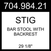 IKEA STIG Bar Stool With Backrest Black/black 29 1/8" 704.984.21