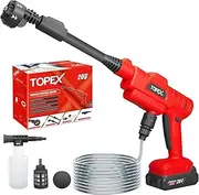 [TOPEX] 20V Cordless Pressure Washer Portable Power Washer Adjustable 6-in-1 Nozzle Handheld Power Cleaner for Washing Car/Home/Patios/Boats with 1.5Ah Battery