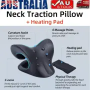 Heated Neck Traction Pillow Cloud Shape Neck Stretcher Cervical Pain Relief AU