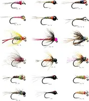 Outdoor Planet Premium Fly Fishing Flies Assortment | Waterproof Fly Box | Dry, Wet, Nymphs, Streamers, Wooly Buggers, Hopper, Caddis | Trout, Steelhead, Bass Fishing Lure Set