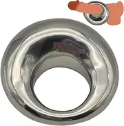BDSM Stainless Steel Testicle Rings Weight Scrotum Pendant Penis Bondage Stretching Metal Male Cock Ring Penis Ring Ball Stretcher Testicle Weight Cock Ring Sex Toys for Men(Ø19MM)
