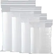 100-1000x Bulk Resealable Zip Bags PE Clear Plastic Bag Zipper, Durable & Thick, Ideal for Storage & Packaging