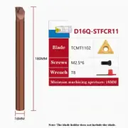 16MM D16Q-STFCR11 CNC Spring Steel External Turning Tool Holder For TCMT11 Blade