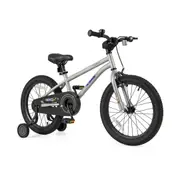 Babyjoy 46cm Kids Sport Bike Adjustable Training Bicycle w/Anti-slip Handlebar Beginner Bike Silver