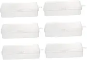 STOBOK 6pcs Box Clear Organizer Box Small Product Storage Box Pencil Case Plastic Pencil Case Stationery Box Pen Holder Box Pen Box Conjoined Clamshell Pen Holder Case