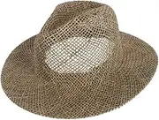 [CTM] Unisex Twisted Straw Fedora with Shapeable Brim