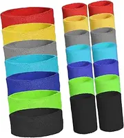 [Gogogmee] 7 Sets Unisex Sweat Bands Yoga Headbands High Absorbency Comfortable Fit for Men and Women for Sports Running and Workouts Durable and Elastic
