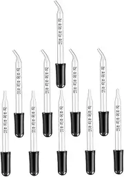 Hohopeti 40 Pcs Dropper Tip Droppers Pipettes Pipette Glass Black