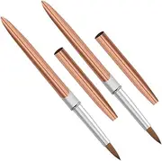 Beaupretty 2Pcs Detailing Nail Brush with Metal Handle Portable Nail Art Drawing Tools for Gel Polish for Intricate Designs Nail Art Techniques for Home Salon Use