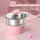 16cm Non Stick Pan with Steamer Supplementary Food Pot Induction Cooker Gas