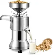 HOOMFIT Commercial Soy Milk Maker, Large Soybean Milk Grinding Machine 1100W Electric Automatic Ordinary SOYA Milk Tofu Maker and Dregs Separater Splitter Organic Soy Nuts Milk Filter 25KG/H.